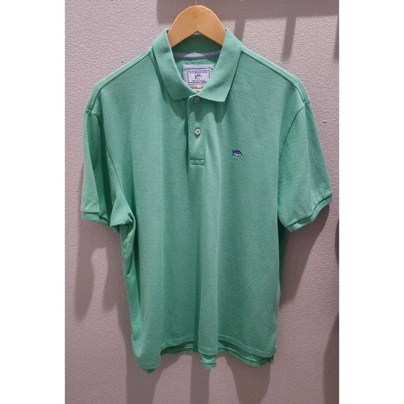 Southern Tide Skipjack Polo Shirt Mens Large Green Golf Performance Stretch - Picture 2 of 9